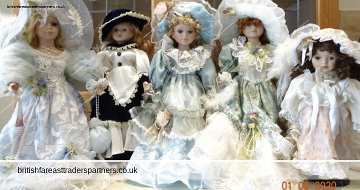 VINTAGE French Fashion Costume Porcelain Bisque Head Dolls Poupees de collection Collection Poupees Carine Collectibles
