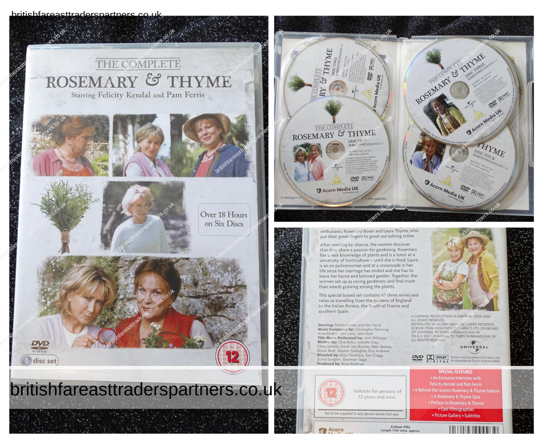 Rosemary and Thyme:  The Complete Series 1-3 DVD (2011)  Starring Felicity Kendal &  Pam Ferris