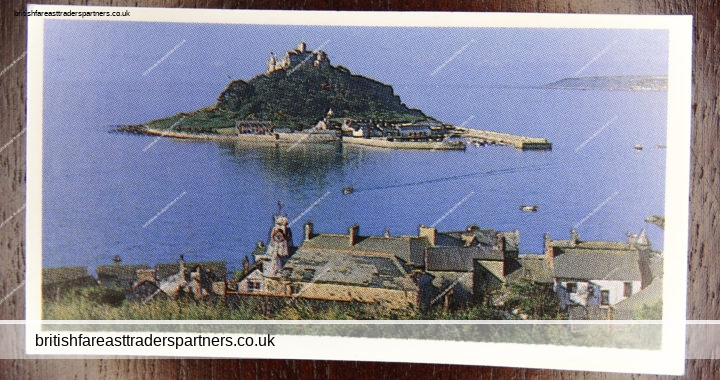 DISCOVERING OUR COAST:  ST. MICHAEL’S MOUNT CORNWALL:  BROOKE BOND OXO LTD CARD 32 IN A SERIES OF 50