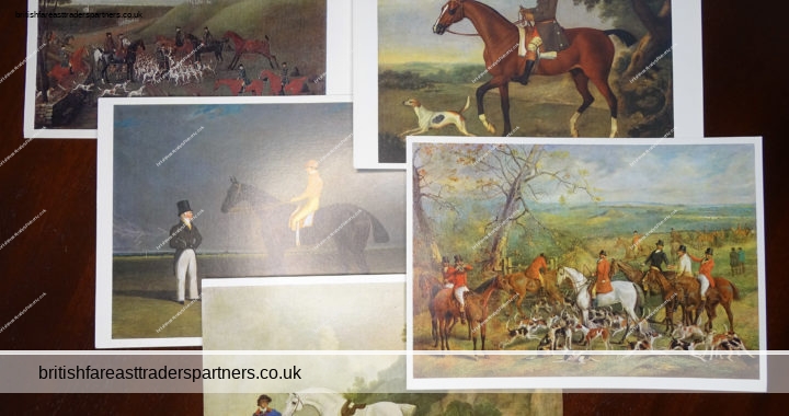 LOT of 5 Horses Equestrian Hunting Countryside Scenes PAINTINGS TATE Gallery Prints: HENRY THOMAS ALKEN JAMES SEYMOUR JOHN FREDERICK HERRING, SNR GEORGE STUBBS