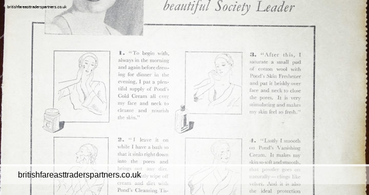 VINTAGE COLLECTABLE Ephemera Woman’s Weekly POND’S SKIN CARE PRODUCTS Lady June Charlton Beauty Cosmetics Magazine Advert