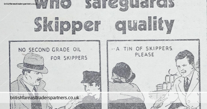 RARE VINTAGE March 24, 1934 COLLECTABLE SKIPPERS Fish Sardines in Tin Woman’s Weekly Illustrated Advertisement
