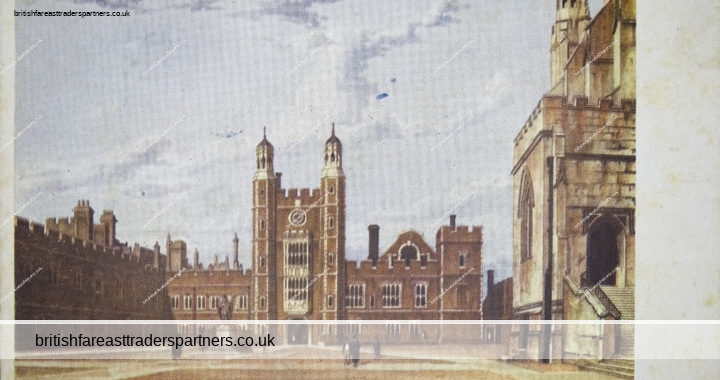 VINTAGE Eton College Great Court 1816 BERKSHIRE Collectable POSTCARD EDUCATION /  HISTORICAL /  TOPOGRAPHICAL