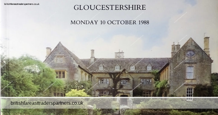 VINTAGE 10 OCTOBER 1988 Hawling Manor GLOUCESTERSHIRE PROPERTY of the Late Mrs. J.H. DENT-BROCKLEHURST CHRISTIES’S SOUNTH KENSINGTON LTD. LONDON In Association With YOUNG AND GILLING CHELTENHAM AUCTION Catalogue