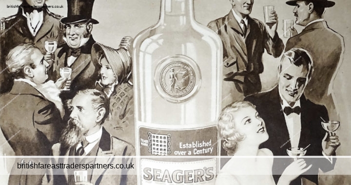VINTAGE 11th MAY 1935 SEAGER’S GIN: THE CHOICE OF CONNOISSEURS SINCE 1805 THE SPIRIT OF TODAY SEAGER, EVANS & CO LTD. DEPTFORD BRIDGE, LONDON, S.E. COLLECTABLE Spirits / Distillery GIN / SOCIETY/ LIFESTYLE EPHEMERA ADVERTISEMENT