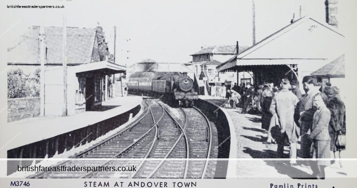VINTAGE 1952 STEAM TRAIN  AT ANDOVER TOWN WR6373 on 10.10 Cheltenham Station Terminus 11.10.1952 PAMLIN PRINTS CROYDON POSTCARD COLLECTABLE TRASPORT / RAILWAYANA TOPOGRAPHICAL HISTORY SOCIAL HISTORY