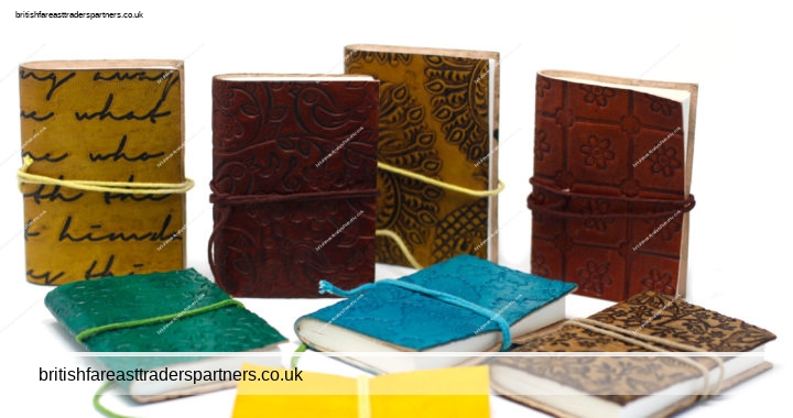 ECO- FRIENDLY Leather Covered Unique JOURNALS / NOTEBOOKS / DIARIES with UNIQUE DETAILS such as ONYX, TIGERS EYE,LAPIS, CHAKRA, MOONSTONE,  BELTS, CLASPS, BUCKLES,LOCKS,  MAPS, COMPASS, GREENMAN, SKULL, DRAGONS, and MANDALAS