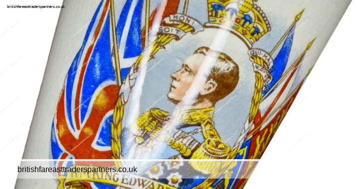 VINTAGE 12th MAY 1937 BRITISH ROYALTY HM KING EDWARD VIII COMMEMORATIVE CORONATION TUMBLER ROYALTY COLLECTABLES | MEMORABILIA | HISTORY | CERAMICS
