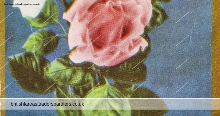 ANTIQUE / VINTAGE BIRTHDAY GREETINGS CARD ROSES FLOWERS GOLDEN BORDER H.B.LTD SERIES NO. 30 COLLECTABLES | POSTCARDS | BIRTHDAY GREETINGS