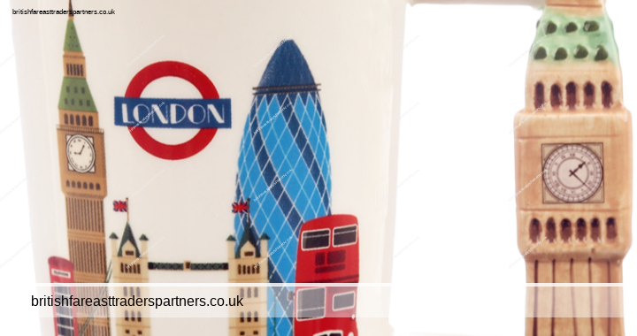 COLLECTABLE CERAMIC NOVELTY MUG LONDON ICONS WITH BIG BEN HANDLE LONDON , ENGLAND , UNITED KINGDOM COLLECTABLES | KITCHEN & HOME | DINNERWARE & SERVEWARE | MUGS | GIFT SET CUTE | LONDON ICONS | SOUVENIR | NOVELTY ENGLAND | UNITED KINGDOM | HERITAGE | LIFESTYLE | TRAVEL