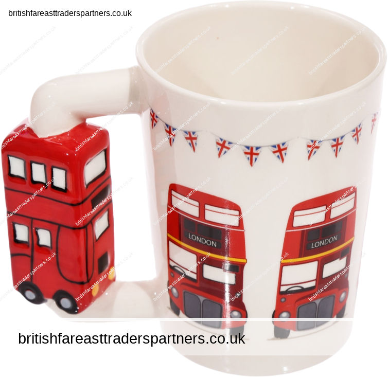 COLLECTABLE CERAMIC NOVELTY MUG LONDON CERAMIC MUG WITH RED BUS HANDLE LONDON , ENGLAND , UNITED KINGDOM COLLECTABLES | KITCHEN & HOME | DINNERWARE & SERVEWARE | MUGS | GIFT SET CUTE | LONDON ICONS | SOUVENIR | NOVELTY ENGLAND | UNITED KINGDOM | HERITAGE | LIFESTYLE | TRAVEL