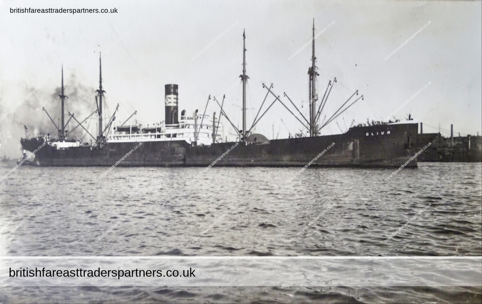 VINTAGE SS OLIVA POSTCARD STEAM SHIP / MERCHANT CARGO SHIP BUILT IN 1921 BY BREMER VULKAN OWNED BY STINNES HUGO AT THE TIME OF HER LOSS 1941 Collectables > Transportation Collectables > Nautical > Merchant Navy VINTAGE | MARITIME | HERITAGE | HISTORY