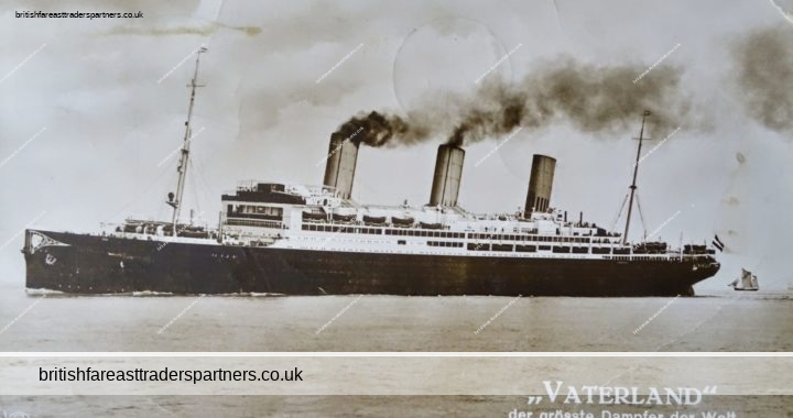 ANTIQUE 1916 SS VATERLAND POSTCARD STEAM SHIP FOR NORTH ATLANTIC SERVICE Collectables > Transportation Collectables > Nautical > Ocean Liners/ Cruise Ships > Other Ocean Liners ANTIQUES | LIFESTYLE | HERITAGE | HISTORY