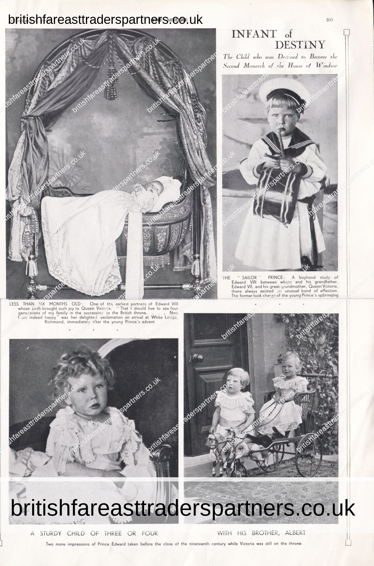 VINTAGE 1936 “KING EDWARD VIII: INFANT, BOY CHILD, & KING” THE SPHERE MAGAZINE LONDON, ENGLAND ROYALTY | COLLECTABLES | HISTORY | MEMORABILIA | EPHEMERA