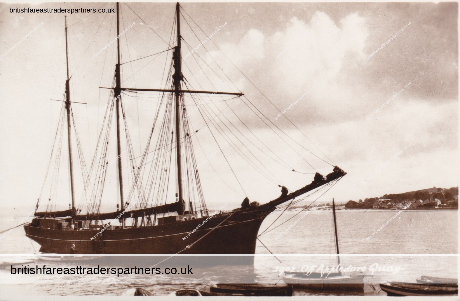VINTAGE SHIP “2902 OFF APPLEDORE QUAY”  APPLEDORE QUAY, DEVON, ENGLAND REAL PHOTO POSTCARD (RPPC) ANTIQUE SHIPS | COLLECTABLES | TRANSPORTATION COLLECTABLES | NAUTICAL | OCEAN LINERS | TOPOGRAPHICAL |  LIFESTYLE | HERITAGE | HISTORY
