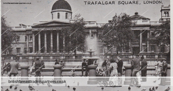 VINTAGE “TRAFALGAR SQUARE, LONDON” Series Phototone POSTCARD