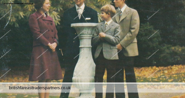 “The Queen & The Duke of Edinburgh with Prince Andrew & Prince Edward” Postcard
