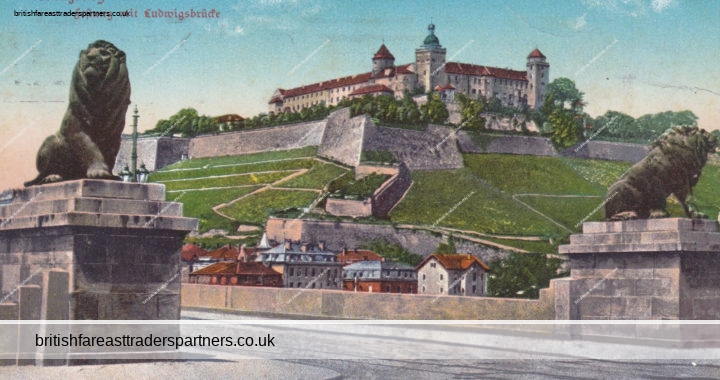 ANTIQUE “Würzburg Festung mit Ludwigsbrude” GERMANY POSTCARD