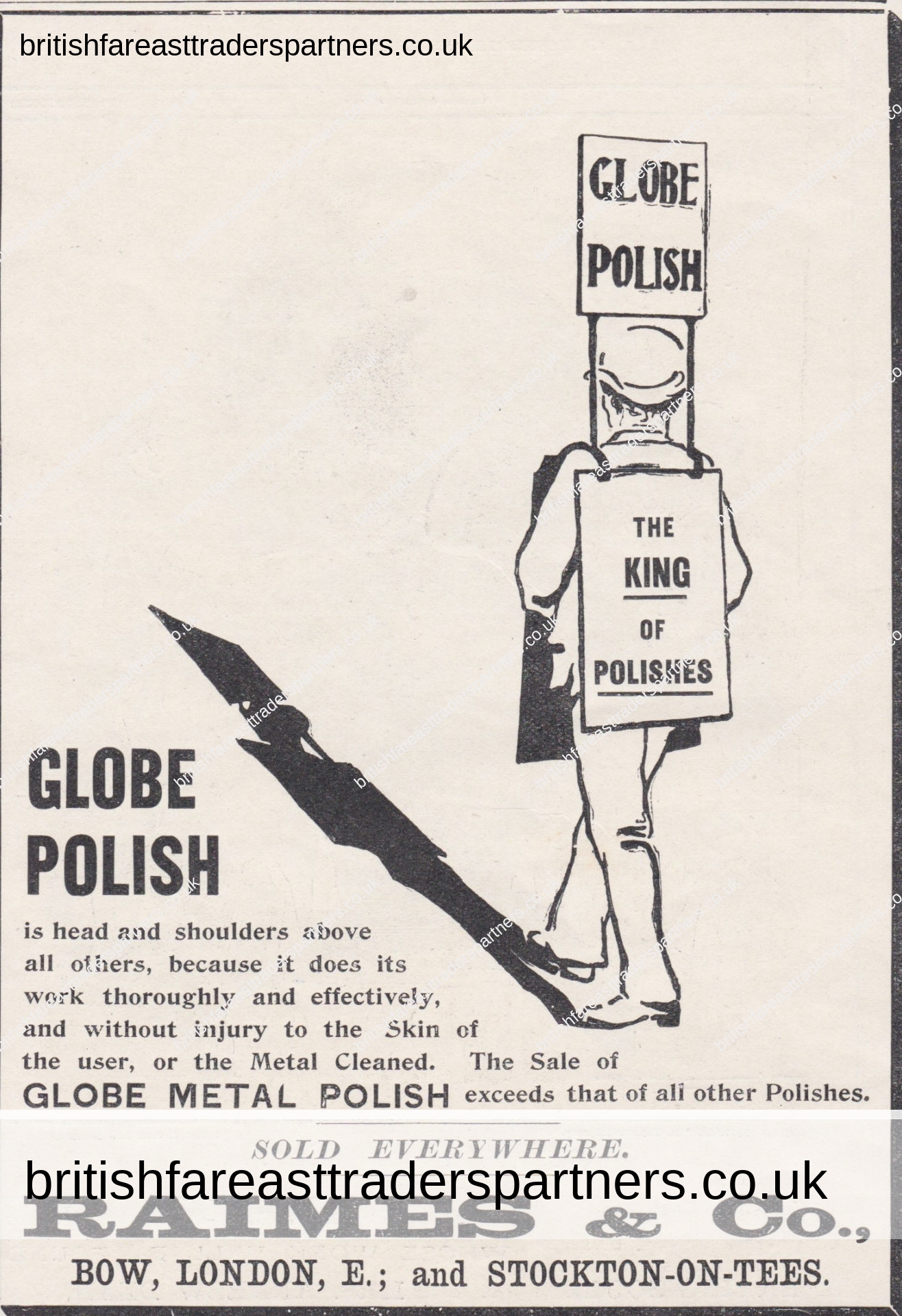 VINTAGE PRINT AD “GLOBE METAL POLISH: THE KING OF POLISHES” VICTORIAN LONDON ENGLAND ADVERTISING COLLECTABLES |  HOME & KITCHEN ADVERTISING | CULTURE | HERITAGE | LIFESTYLE