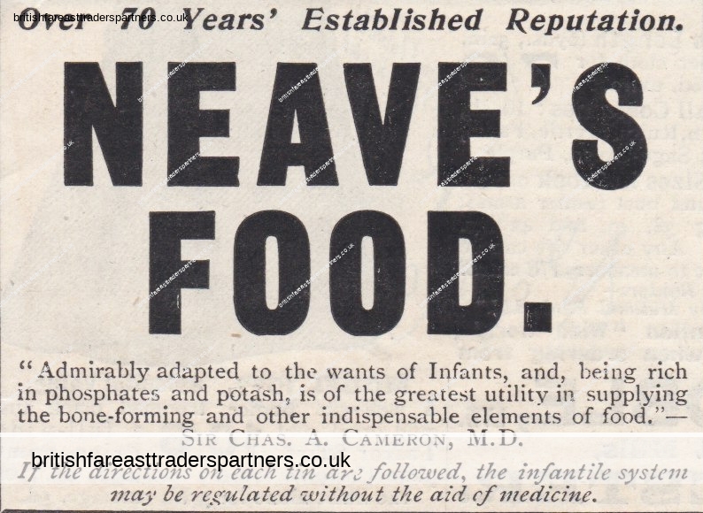VINTAGE PRINT AD 1936 “NEAVE’S FOOD” ADVERTISING COLLECTABLES |  FOOD ADVERTISING COLLECTABLES |  CULTURE | HERITAGE | LIFESTYLE