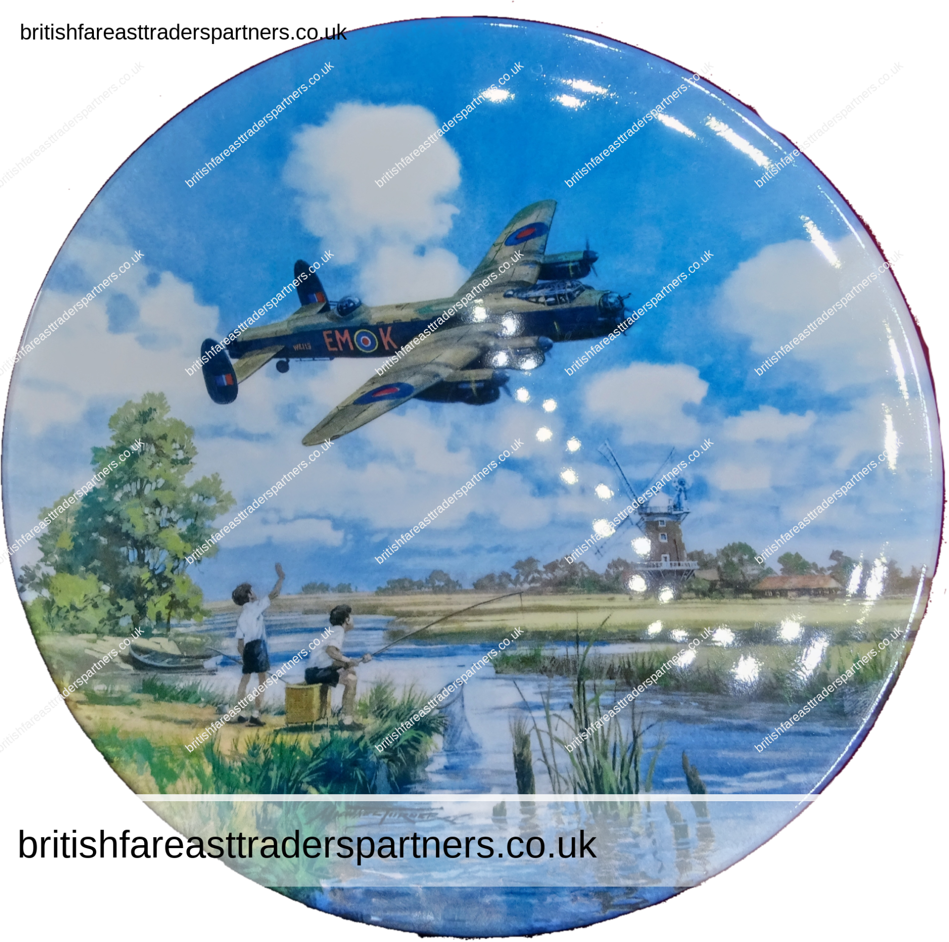 VINTAGE ROYAL DOULTON COLLECTABLE PLATE “LANCASTER LOW OVERHEAD” VINTAGE | COLLECTABLES | DECORATIVE PLATES | ENGLISH / ENGLAND  | BONE CHINA LIFESTYLE | HERITAGE | CULTURE