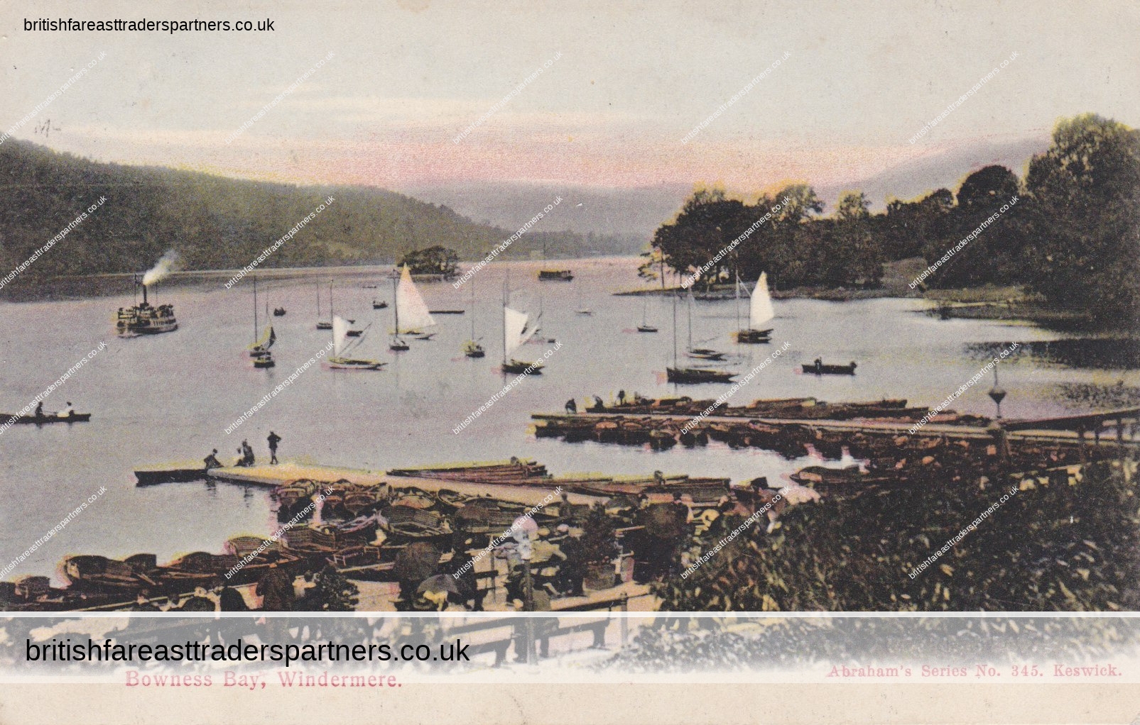 ANTIQUE LAKE DISTRICT POSTCARD “BOWNESS BAY, WINDERMERE, CUMBRIA” ENGLAND | UNITED KINGDOM |  TOURISM | TRAVEL |  HOLIDAY | CULTURE | HERITAGE | LIFESTYLE