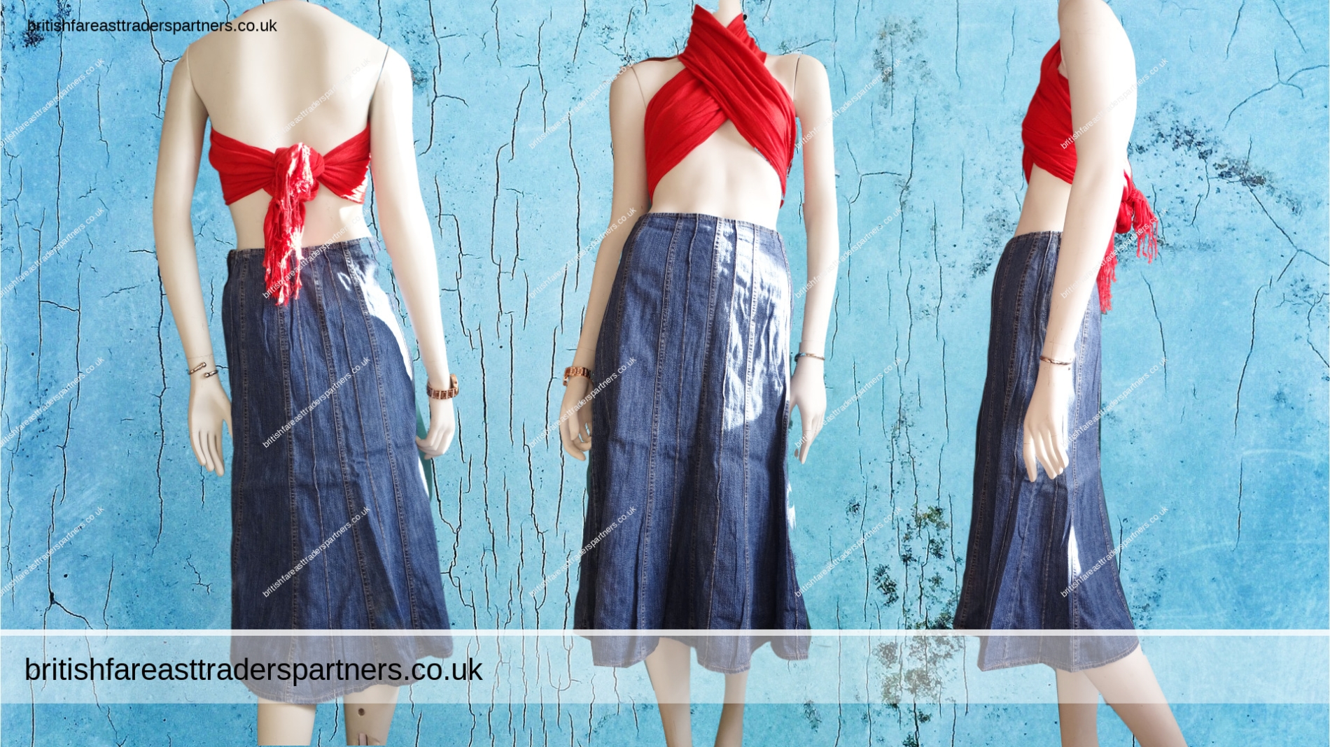 LADIES’ BHS PETITE STONEWASHED  100% COTTON DENIM MIDI Skirt UK 8 WOMEN’S CLOTHING | SKIRTS | FASHION | DENIM | LIFESTYLE & CULTURE