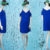 PAPAYA BY MATALAN ROYAL BLUE SUMMER COLD SHOULDER DRESS UK 12