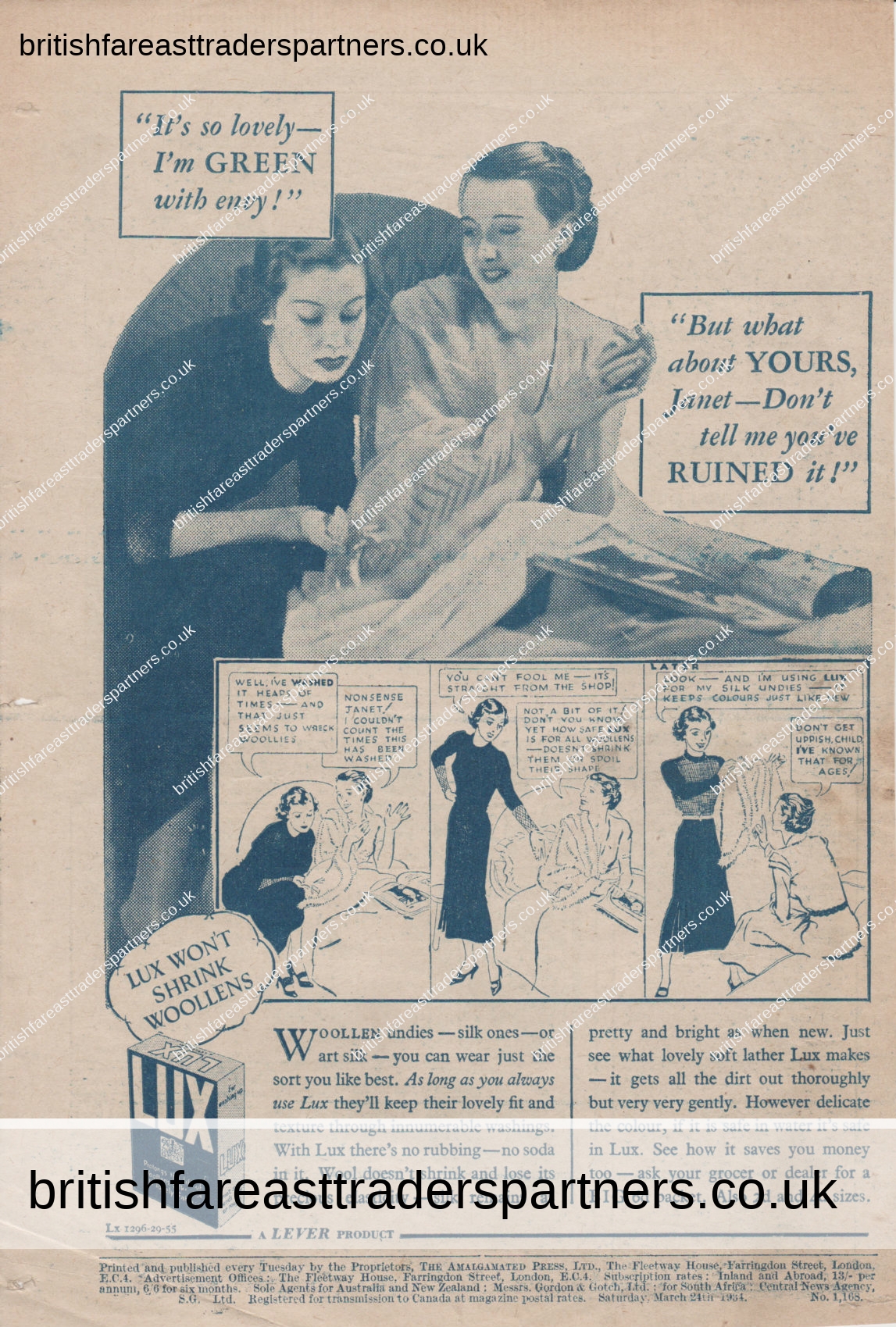 VINTAGE 1934 LUX WASHING UP FABRIC SOAP WOMAN’S WEEKLY MAGAZINE PRINT ADVERTISING  | SOAP | FABRIC SOAP | HOME & KITCHEN| ADVERTISING COLLECTABLES | VINTAGE & ANTIQUES  HERITAGE | LIFESTYLE & CULTURE | PRINTS & EPHEMERA