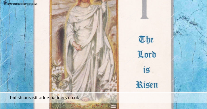 VINTAGE EASTER MORNING “The Lord is Risen” CHRISTIAN GREETINGS CARD POSTCARD