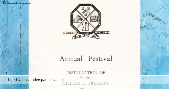 VINTAGE 1975 CROWLEY NO. 6901 LODGE FREEMASONS ENGLAND ANNUAL FESTIVAL PROGRAMME