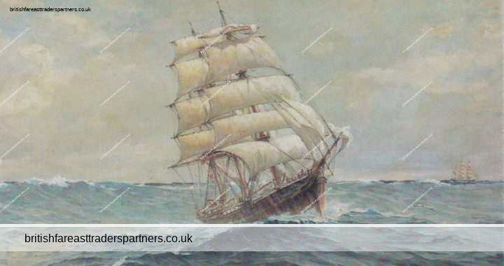 ‘RUNNING THE EASTING DOWN IN THE ROARING FORTIES’ MAURICE RANDALL SHIP POSTCARD