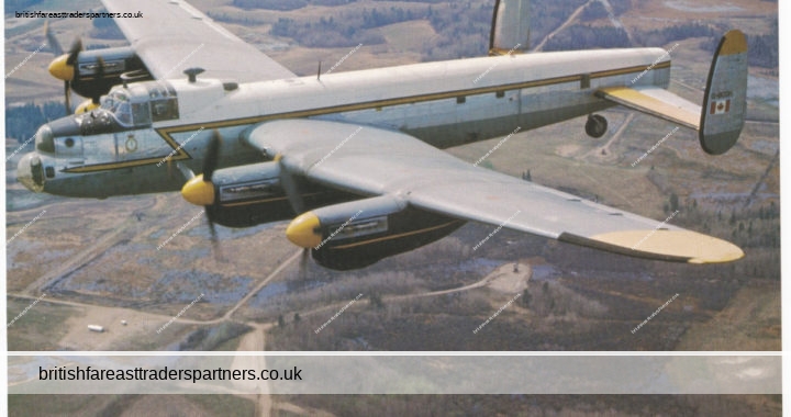 VINTAGE AVRO LANCASTER WW2 HEAVY BOMBER BRITISH AIRCRAFT PRINT