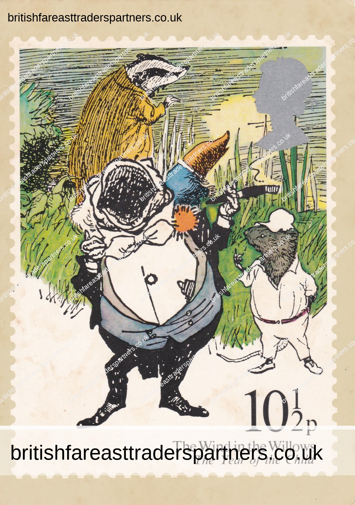 VINTAGE 1979 10 1/2 p CHILDREN (UNITED NATIONS’ YEAR OF THE CHILD) (THE WIND IN THE WILLOWS) POST OFFICE PICTURE CARD SERIES POSTCARD