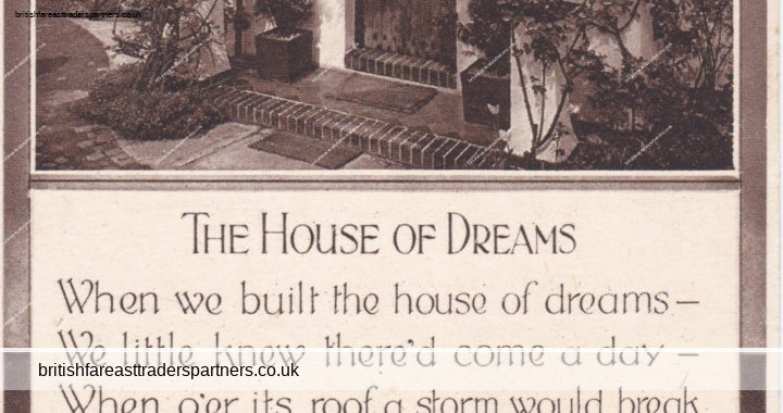 VINTAGE THOUGHT FOR THE QUIET HOUR THE HOUSE OF DREAMS PATIENCE STRONG POSTCARD