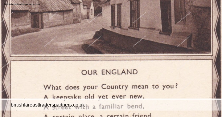 VINTAGE A THOUGHT FOR THE DAY ‘OUR ENGLAND’ KATHLEEN PARTRIDGE POSTCARD