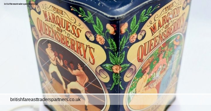 VINTAGE “”THE MARQUESS OF QUEENSBERRY’S” Selected Blend of China Tea TIN CAN