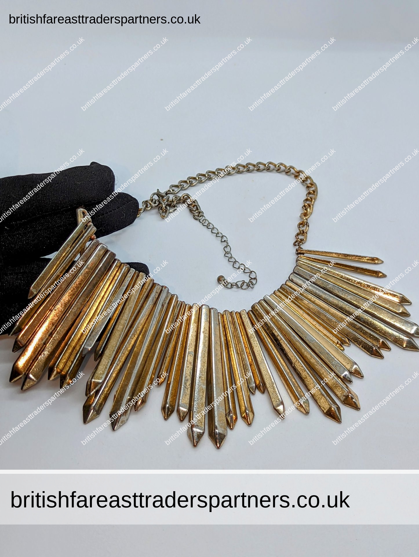 Chunky Gold Statement Necklace, Chunky Gold Bib Necklace on Luulla