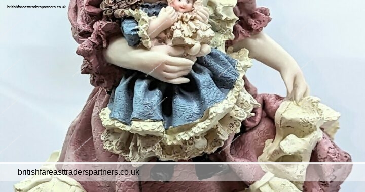 🌸 Buy It Now: EXQUISITE Vintage Victorian Woman & Girl Doll Tea Party Figurine – Ornate Details