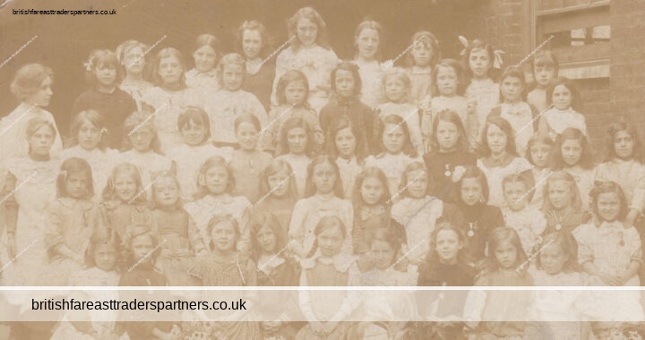 🌟 Own a Portal to the Past: Original Postcard of Early 20th Century English Schoolgirls 🌟