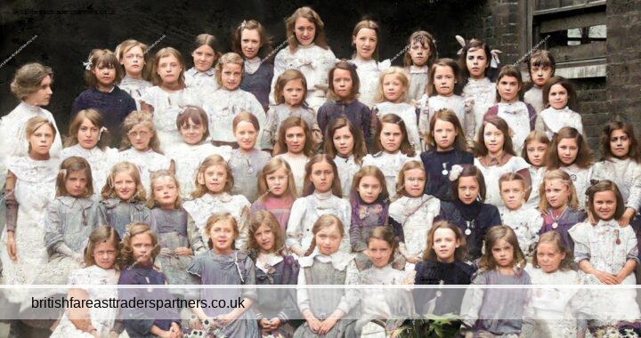 ENGLISH Schoolgirls of the Early 20th Century COLOURISED PRINT POSTCARD