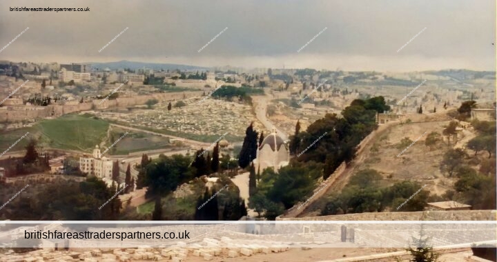 VINTAGE 1981 View from Mount of Olives + Russian Church ISRAEL Kodak PHOTO