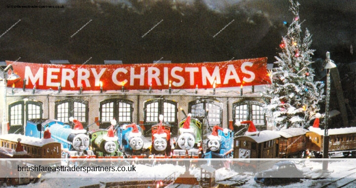 VINTAGE Train engines in Christmas time “The Railway Series” Christmas POSTCARD