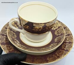 Vintage Stunning MIDWINTER ENGLAND Semi-porcelain Trio of plate, cup and saucer