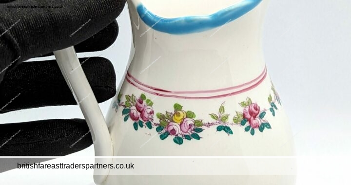 Vintage Delicate Spring Florals pattern Ceramic Creamer