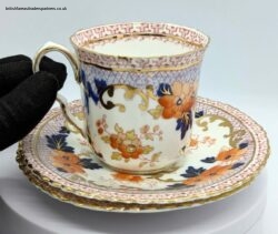 Vintage MANDARIN Chinoiserie Demitasse PORCELAIN Coffee Cup & Saucer