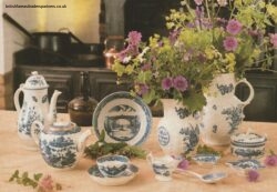 Caughley Blue & White Porcelain The Iron Bridge Gorge Museum Telford UK Postcard