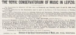 1900 The Royal Conservatorium of Music in LEIPZIG The SPHERE Victorian Print Ad
