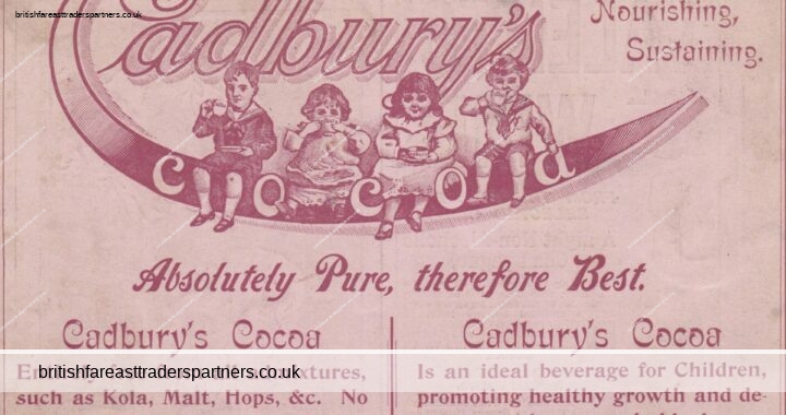 ANTIQUE April 1899 Cadbury’s Cocoa The Wide World Magazine VICTORIAN Print Ad