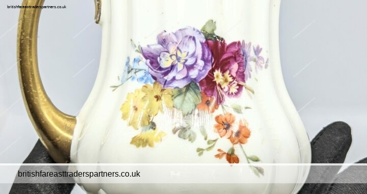 Vintage Summer Blooms Doulton Burslem England FLORAL Creamer